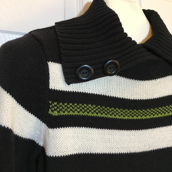 Liz & Co Black and White Size M Sweater - Picture 2 of 6